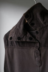 Rick Owens DRKSHDW Corduroy Turtleneck Long Vest 燈芯絨拼接長版高領背心