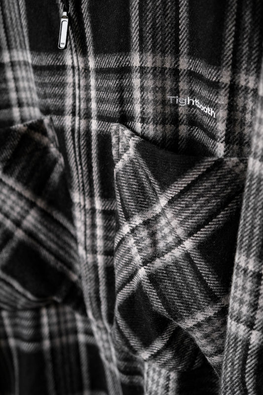 TIGHTBOOTH Plaid Flannel Swing Top 日本街頭品牌 格紋法蘭絨拉鏈外套