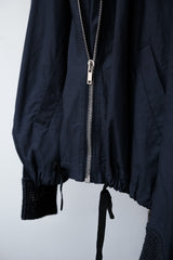 Damir Doma Draped Collar Zip Jacket with Drawstring Hem 歐洲前衛設計師品牌 垂墜領拉鍊外套
