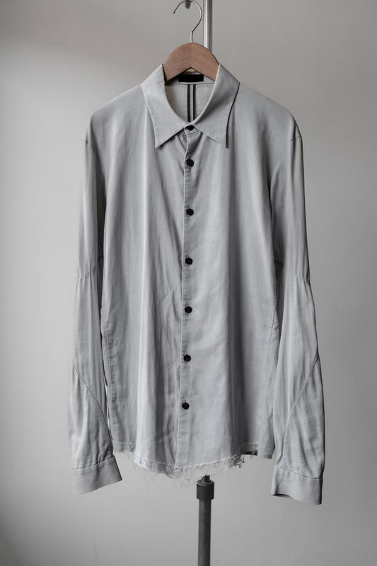 DEVOA Distressed Hem Long Sleeve Shirt 日本設計師品牌 灰色毛邊長袖襯衫