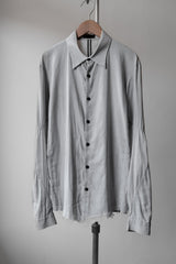 DEVOA Distressed Hem Long Sleeve Shirt 日本設計師品牌 灰色毛邊長袖襯衫