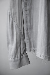 DEVOA Distressed Hem Long Sleeve Shirt 日本設計師品牌 灰色毛邊長袖襯衫