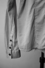 DEVOA Distressed Hem Long Sleeve Shirt 日本設計師品牌 灰色毛邊長袖襯衫