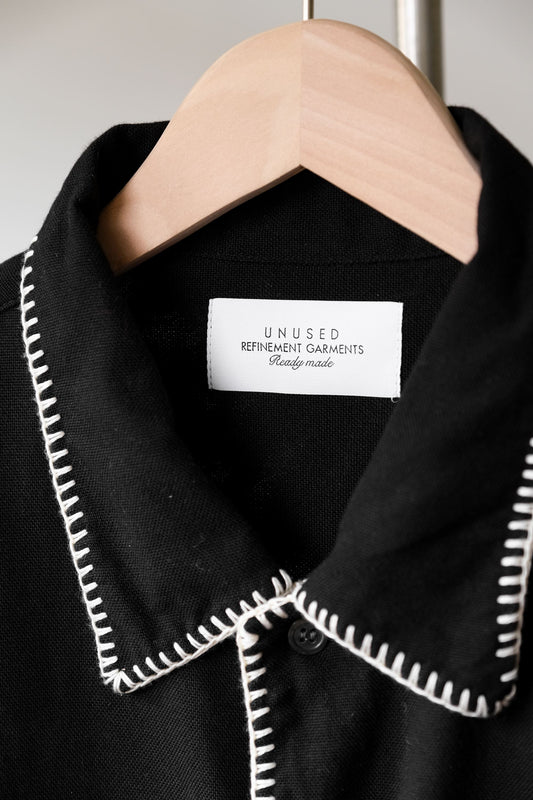 UNUSED 23S/S Open Collar Shirt 日本設計師品牌 縫線包邊開領襯衫 日本製