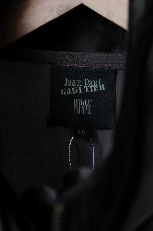 Jean Paul Gaultier Homme Half-Zip Hooded Anorak Jacket 法國設計師品牌 早期 金屬光澤半拉鍊連帽輕量罩衫
