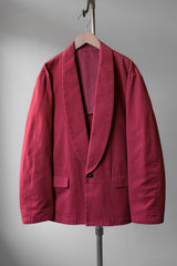 UNUSED Red Shawl Collar Cotton Jacket 日本設計師品牌紅色絲瓜領西裝外套