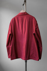 UNUSED Red Shawl Collar Cotton Jacket 日本設計師品牌紅色絲瓜領西裝外套