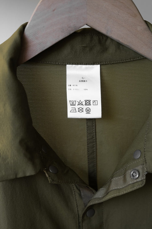 atelierbluebottle nylon shirt Olive 日本戶外機能品牌 尼龍輕量襯衫