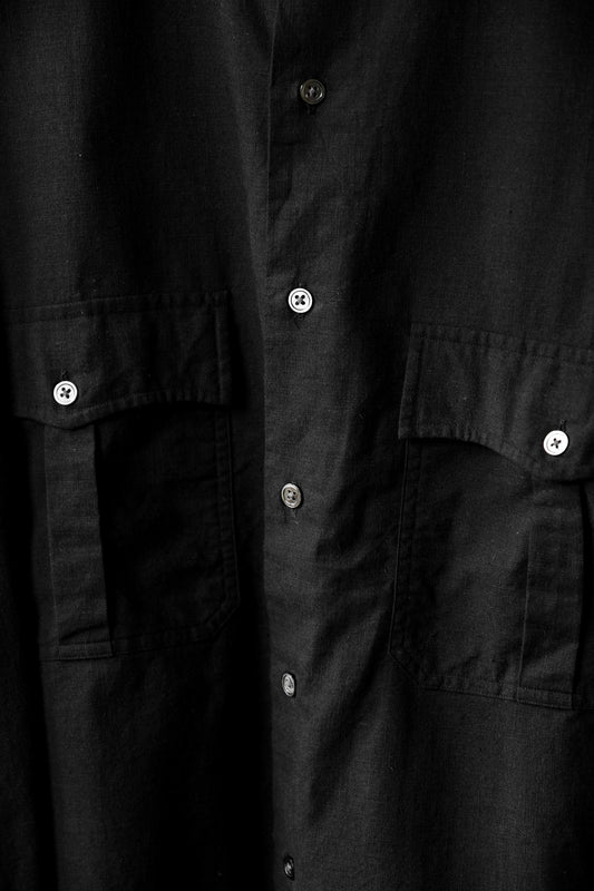 Porter Classic - ROLL UP VINTAGE COTTON SHIRT - BLACK(商品在海葵工作室)