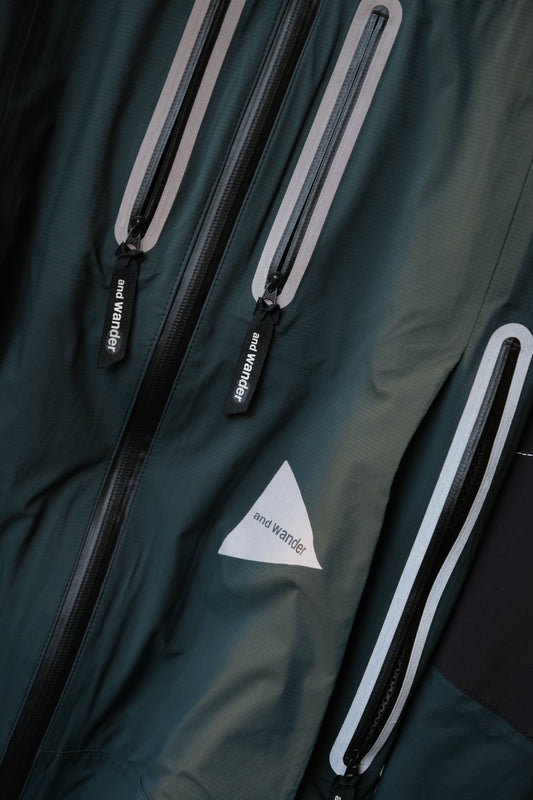and wander Pertex Shield Color-Block Rain Jacket 日本戶外機能品牌 拼色防水外套