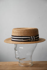 Anthony Peto Straw Boater Hat 法國製 編織船夫草帽