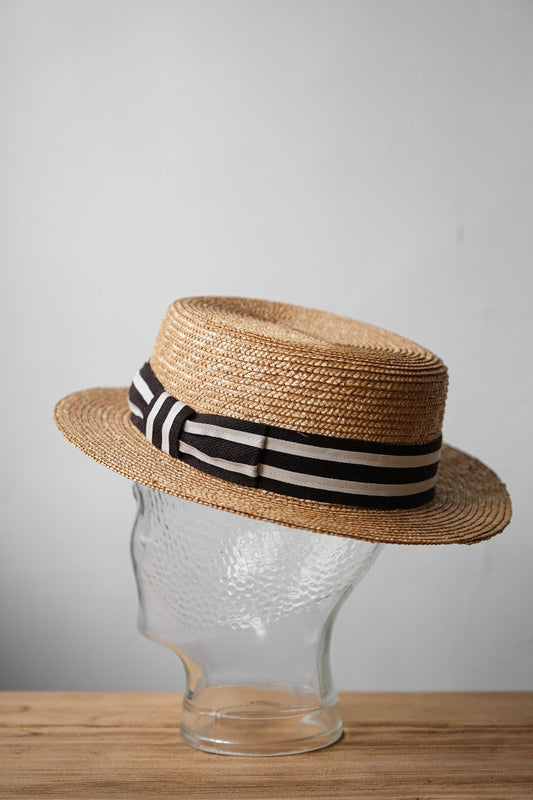 Anthony Peto Straw Boater Hat 法國製 編織船夫草帽