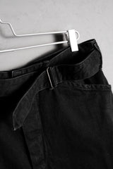 COMOLI Belted Denim Short Pants 日本設計師品牌 黑丹寧腰帶短褲
