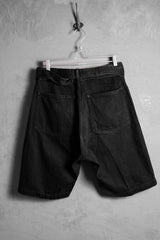 COMOLI Belted Denim Short Pants 日本設計師品牌 黑丹寧腰帶短褲