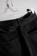 COMOLI Belted Denim Short Pants 日本設計師品牌 黑丹寧腰帶短褲