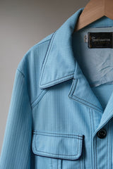 ”SOUTHAMPTON” Vintage Seersucker Check Cropped Jacket Made in USA 美國製古著 類泡泡紗格紋短版夾克