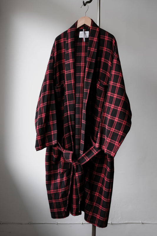OVKLAB Check Tartan Night Robe 台灣街牌 紅黑格紋睡袍