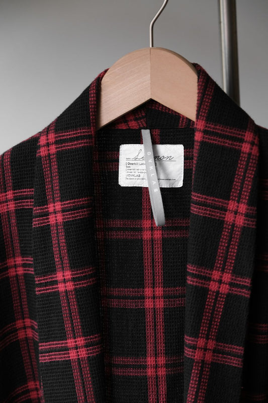 OVKLAB Check Tartan Night Robe 台灣街牌 紅黑格紋睡袍