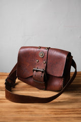 Vintage “Leatherman” Leather Buckle Shoulder Bag