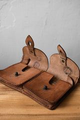 French Army Vintage Leather Magazine Belt Pouch 法國陸軍彈藥袋腰包