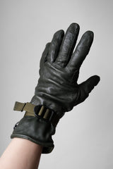 British Army 1995 Vintage MK2 Green Leather Combat Glove 英國陸軍公發 綠皮革作戰手套