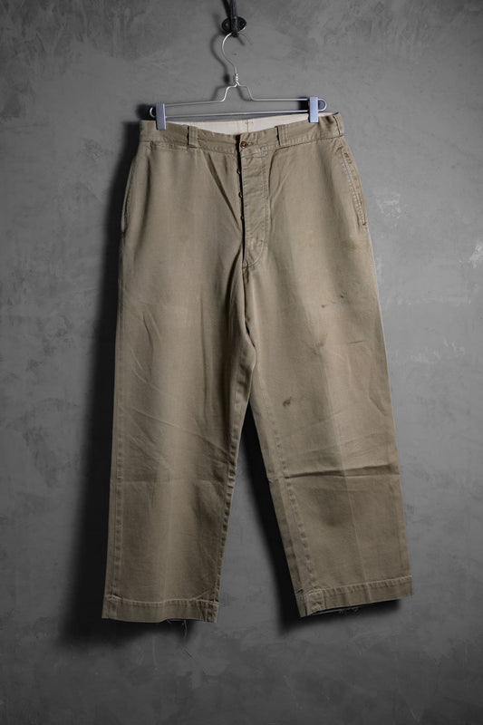 U.S.ARMY 1950’s Khaki Chino Trousers 美軍公發斜紋棉卡其褲