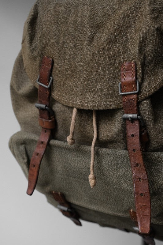Swiss Army 1958 Vintage Salt & Pepper Mountain Backpack 瑞士軍山岳部隊 胡椒鹽布後背包