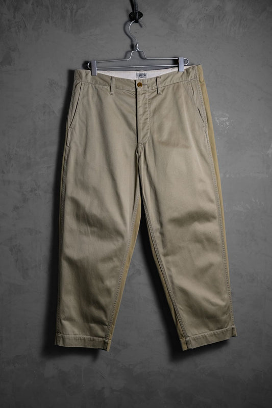 J.S.HOMESTEAD Khaki Patch Chino Pants 日本選貨品牌 復古支線 拼接卡其褲 日本製