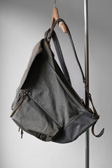 German Army Vintage RIES Zipper Pocket Canvas / Leather Rucksack 德軍拉鏈口袋帆布/皮革後背包