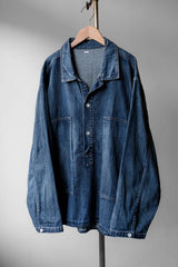 PORTER CLASSIC Indigo Denim Pullover Shirt 藍染丹寧套頭襯衫