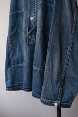PORTER CLASSIC Indigo Denim Pullover Shirt 藍染丹寧套頭襯衫