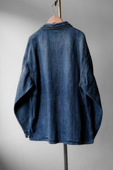 PORTER CLASSIC Indigo Denim Pullover Shirt 藍染丹寧套頭襯衫