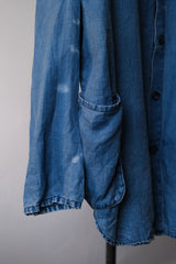 PORTER CLASSIC Indigo Linen Shirt Jacket 藍染亞麻襯衫式外套
