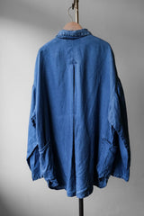 PORTER CLASSIC Indigo Linen Shirt Jacket 藍染亞麻襯衫式外套
