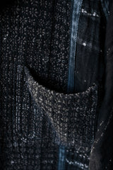 Porter Classic - Kogin Jacket - BLACK 刺子繡拼接棉質工作外套