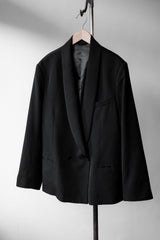 ANOWHEREMAN Black Wool Shawl Collar Blazer 台灣設計師品牌 黑色羊毛絲瓜領西裝外套