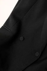 ANOWHEREMAN Black Wool Shawl Collar Blazer 台灣設計師品牌 黑色羊毛絲瓜領西裝外套