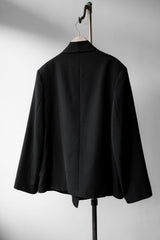 ANOWHEREMAN Black Wool Shawl Collar Blazer 台灣設計師品牌 黑色羊毛絲瓜領西裝外套