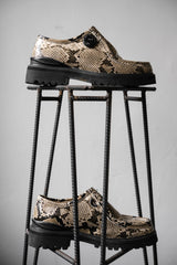 Sillage PG CHAUSSURE de MARCHE Snakeskin Freelock Shoes 日本設計師品牌 蛇皮壓紋旋鈕莫卡辛鞋
