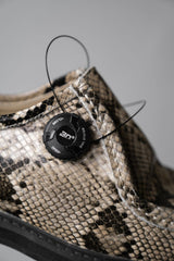 Sillage PG CHAUSSURE de MARCHE Snakeskin Freelock Shoes 日本設計師品牌 蛇皮壓紋旋鈕莫卡辛鞋