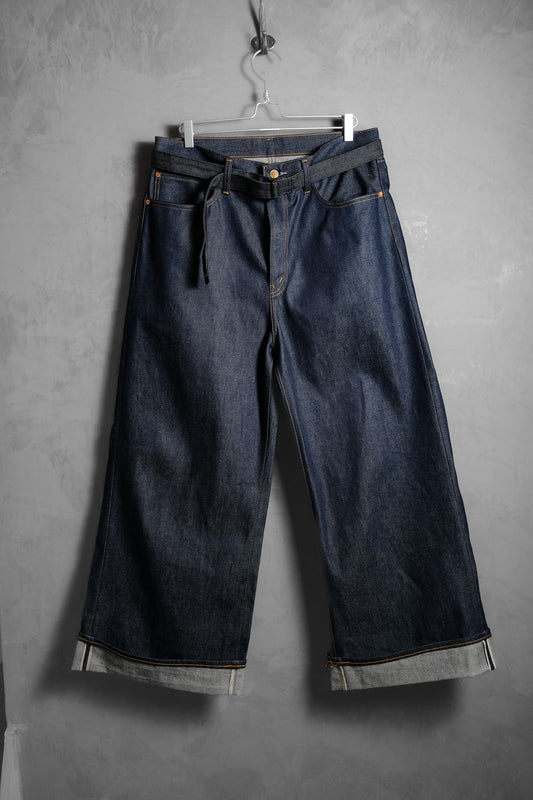 SACAI x Levi’s Wide Leg Denim Pants 日本設計師聯名 原色布邊丹寧闊腿牛仔褲