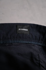 2000s JIL SANDER Cotton Straight Pants Navy 棉質直筒休閒褲 本人期