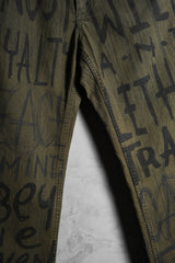 W.&L.T. 1998S/S Painted Bootcut Jeans 比利時設計師品牌 塗鴉印花靴型牛仔褲