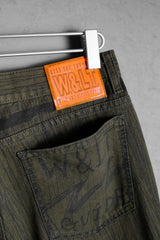 W.&L.T. 1998S/S Painted Bootcut Jeans 比利時設計師品牌 塗鴉印花靴型牛仔褲