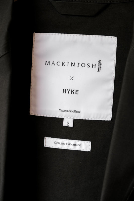 MACKINTOSH x HYKE Rubberized Chester Coat British trench coat veteran collaboration series waterproof coat