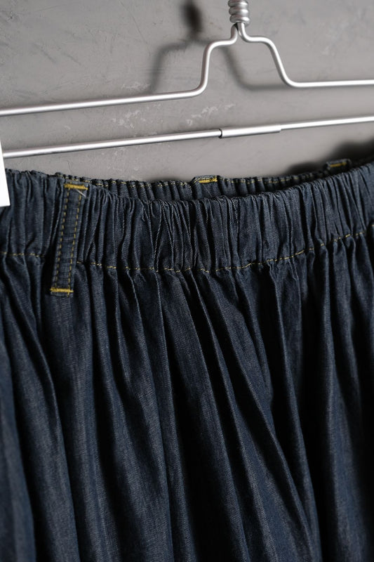 COMME des GARÇONS AD2010 Indigo Denim Shorts Skirt 川久保玲 薄丹寧皺摺褲裙