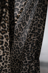 Kapital Silk / Rayon Leopard Aloha Shirt Rayon Leopard Print Shirt Made in Japan