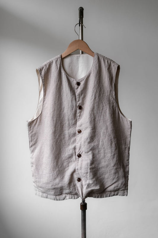 CONFECT nest robe Linen Crew Neck Vest Japanese designer brand linen crew neck vest