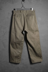 60s French Army M-52 Chino Trousers 法軍斜紋棉打褶卡其褲