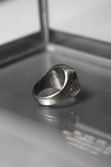 925 Sterling Silver Engraved Initial Signet Ring 雕刻字母T 方形印章戒指